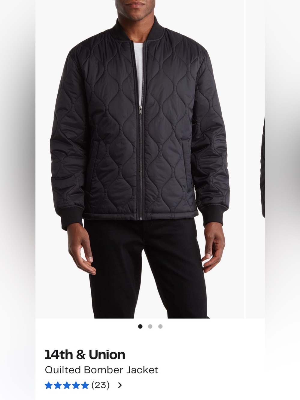 14th & Union Quilted Bomber Jacket
